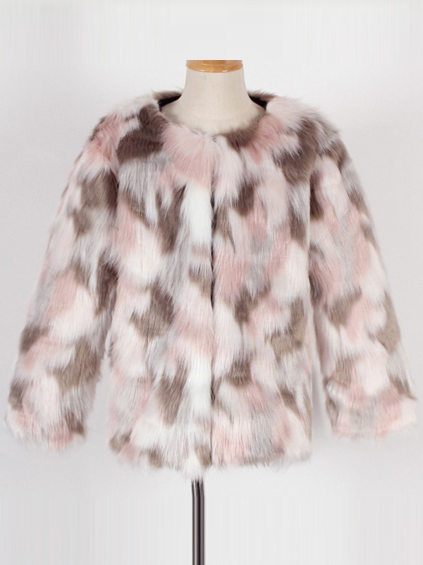 Faux Fox Fur Jacket Autumn Winter Female Short Tops