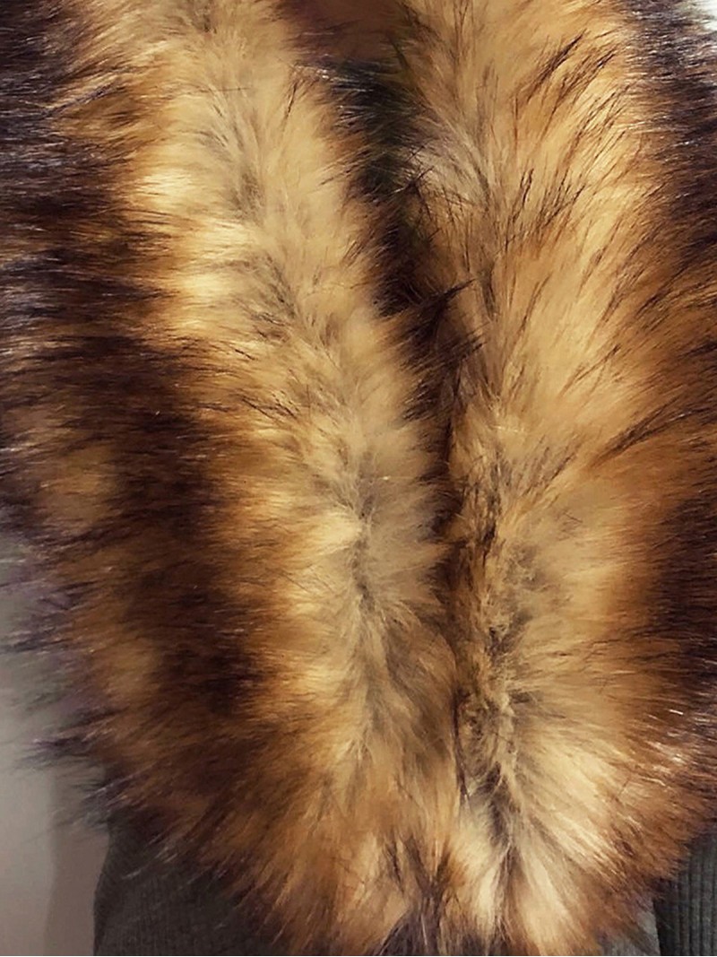 Women Faux Fox Fur Collar Hat Strip Winter Warmer Neck Scarf