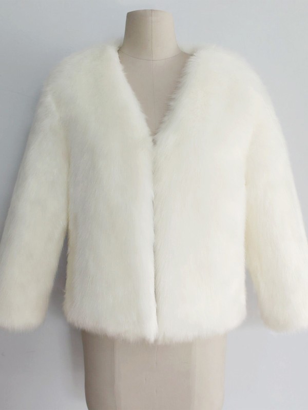 Women Faux Fur Jacket European and American Short Fashion Tops