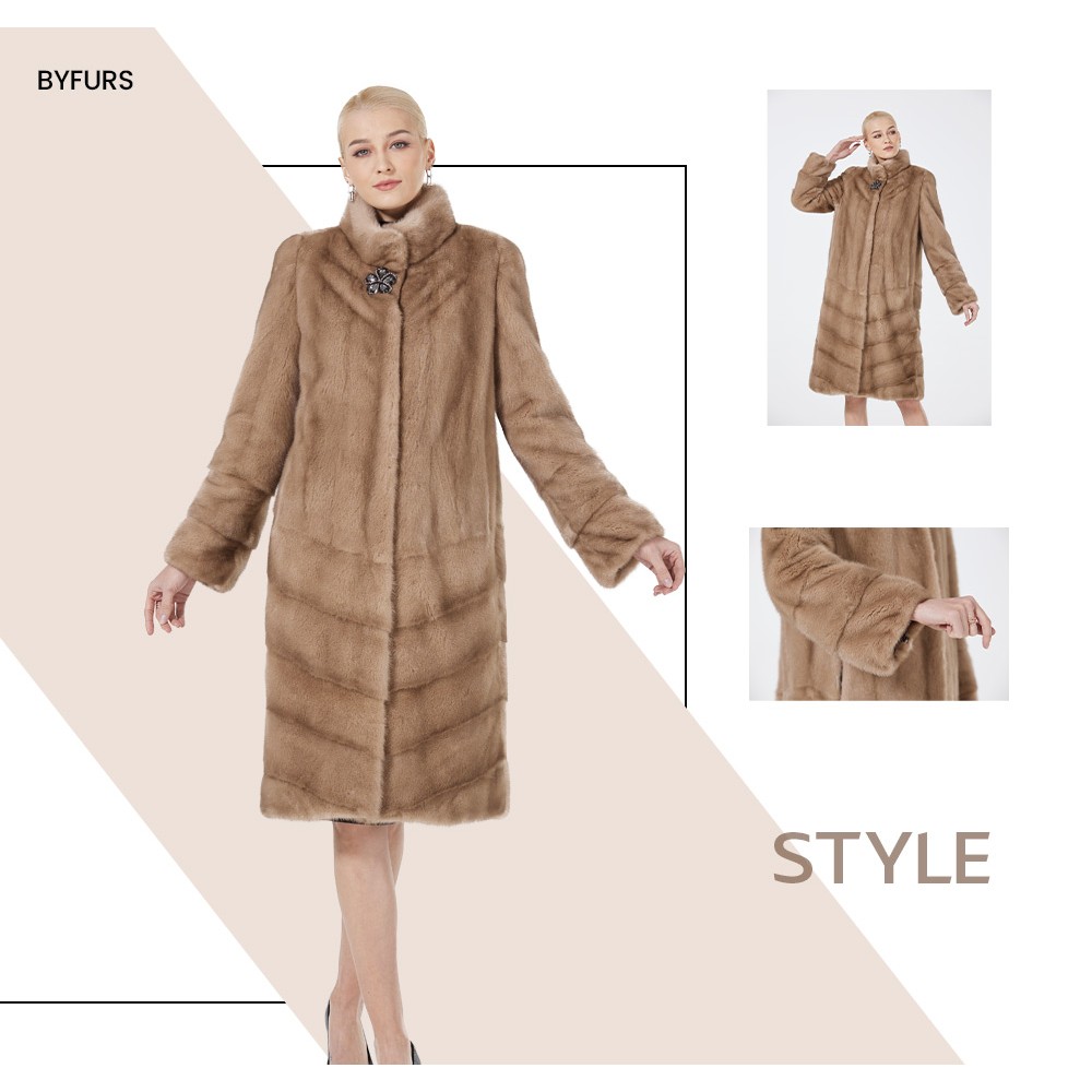 BYFURS Brown Fur Coat